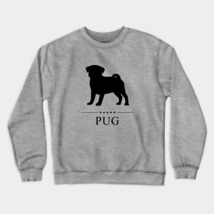 Pug Black Silhouette Crewneck Sweatshirt